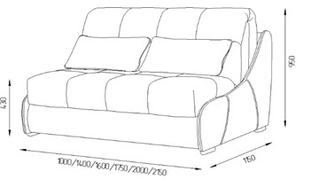 Прямой диван Токио 130 (ППУ) в Элисте - предосмотр 11