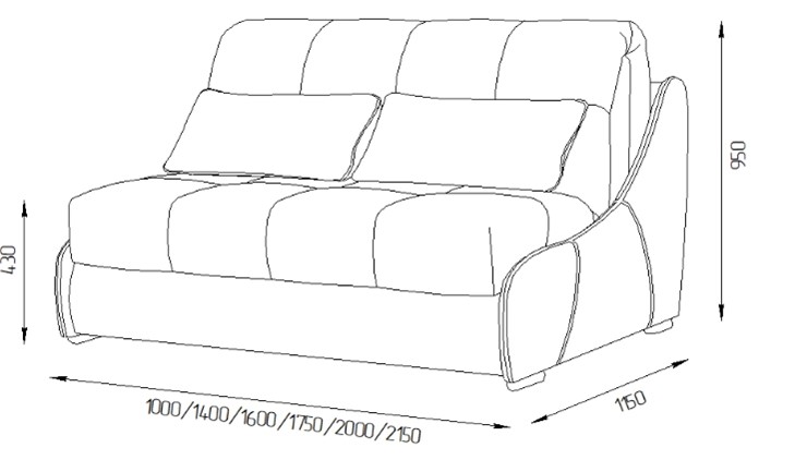Прямой диван Токио 130 (ППУ) в Элисте - изображение 11