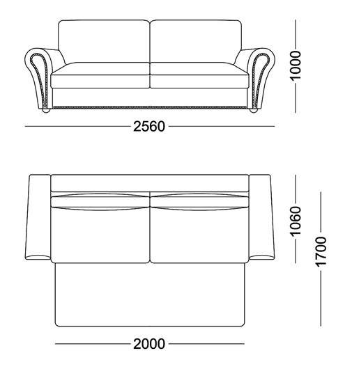 Прямой диван Виктория 3 подушки в Элисте - изображение 4
