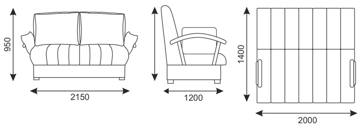 Прямой диван Челси 2 БД (НПБ) в Элисте - изображение 15