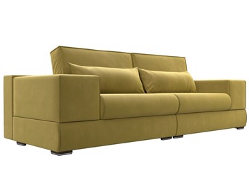 Прямой диван Лига-037, Желтый (Микровельвет) в Элисте