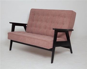 Прямой диван Элевуд Ретро, двухместный (венге / RS 12 - розовый) в Элисте