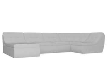Модульный П-образный диван Холидей, Белый (экокожа) в Элисте
