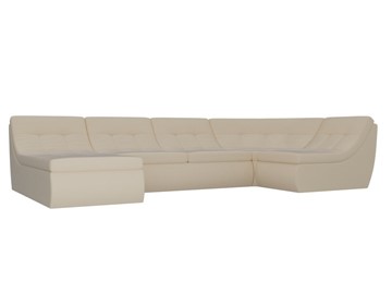 Модульный П-образный диван Холидей, Бежевый (экокожа) в Элисте