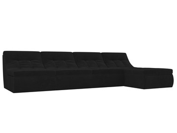 Модульный угловой диван Холидей, Черный (велюр) в Элисте