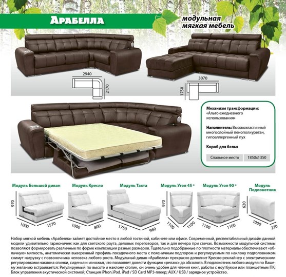 Модульный диван Арабелла в Элисте - изображение 5