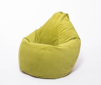 Кресло-мешок Груша малое, велюр однотон, травянное в Элисте