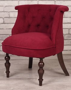 Кресло Элевуд Бархат (бордовый/темно-коричневый) в Элисте