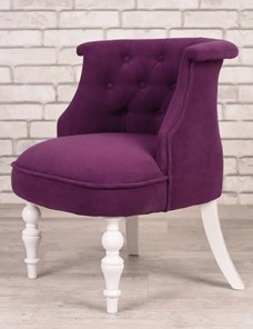 Кресло Элевуд Бархат (фиолетовый/белый) в Элисте