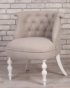 Кресло Бархат (светло-серый/белый) в Элисте