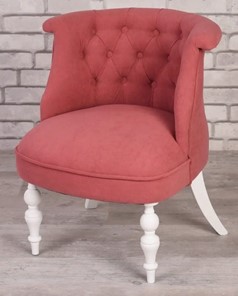 Кресло Элевуд Бархат (ярко-розовый/белый) в Элисте
