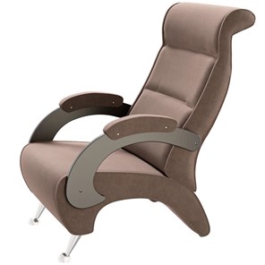 Кресло Деметрио 9Д (каркас венге, м/э коричневый) в Элисте
