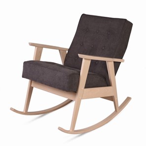 Кресло-качалка Элевуд Ретро (беленый дуб / 05 - коричневый) в Элисте