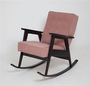 Кресло-качалка Элевуд Ретро (венге / RS 12 - розовый) в Элисте