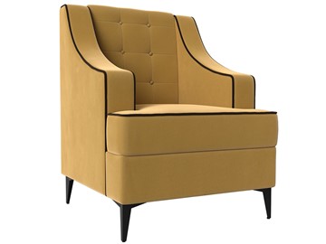 Кресло для отдыха Марк, Желтый\коричневый (Микровельвет) НПБ в Элисте