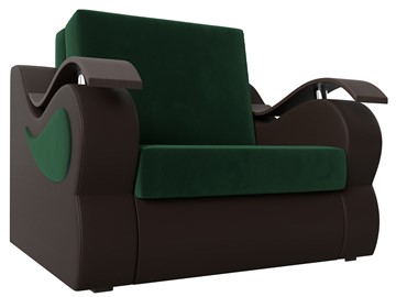 Кресло-кровать Меркурий (60), Зеленый\Коричневый (Велюр\Экокожа) в Элисте