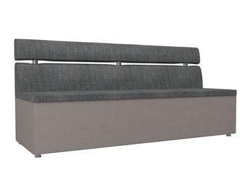 Кухонный прямой диван Классик, Серый/Бежевый (рогожка) в Элисте