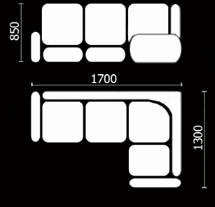 Диван кухонный Нео КМ-01 (168х128 см.) в Элисте - предосмотр 3
