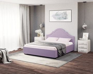 Кровать 2-спальная Vintage 160х200, Велюр (Forest 741 Светло-фиолетовый) в Элисте