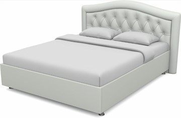 Полуторная кровать Луиза 1400 с основанием (Nitro White) в Элисте