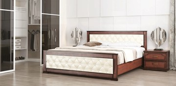 Кровать 2-спальная Стиль 2, 160х200, кожзам, с основанием в Элисте