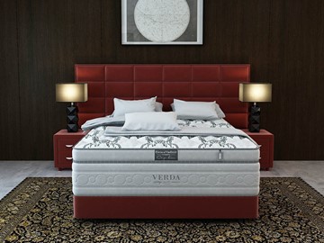 Двуспальная кровать Chocolate/Podium M 160х200, Микровелюр (Manhattan Гранатовый) в Элисте