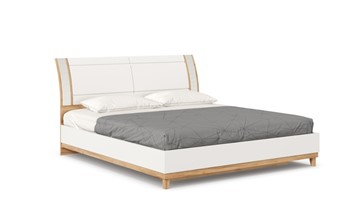 Кровать Бари 1800 с кроватным основанием Дуб Золотой/Белый ЛД 698.220 в Элисте