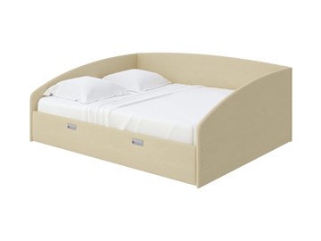 Спальная кровать Bono 160х200, Велюр (Forest 4 Бежевый) в Элисте