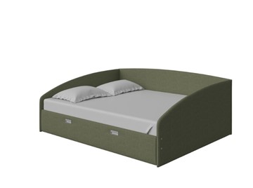 Спальная кровать Bono 160х200, Искусственная шерсть (Лама Авокадо) в Элисте