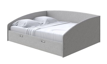 Кровать спальная Bono 180х200, Искусственная шерсть (Лама Светло-серый) в Элисте