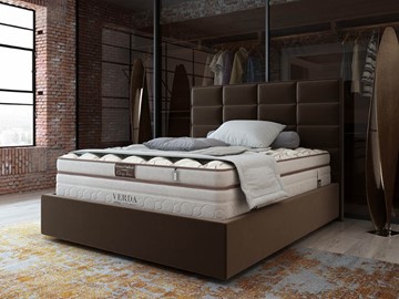 Двуспальная кровать Chocolate Compact/Island M 160х200, Микровелюр (Manhattan Лесной каштан) в Элисте