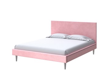 Кровать 2-спальная Claro 160х200, Велюр (Casa Жемчужно-розовый) в Элисте