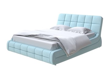 Кровать двуспальная Corso-6 200х200, Велюр (Scandi Cotton 20 Голубой Лед) в Элисте