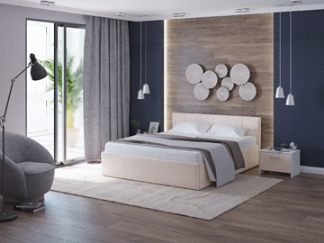 Кровать 2-х спальная Domo Plus 160х200, Велюр (Ultra Суфле) в Элисте