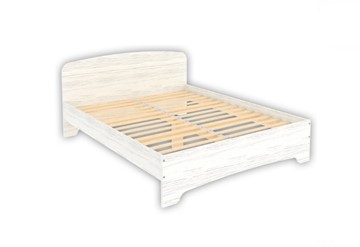 Кровать двуспальная KМ16 с основанием, цвет Арктика в Элисте