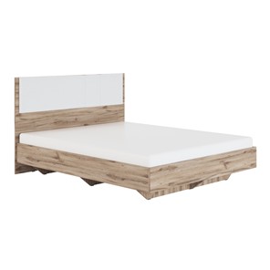Двуспальная кровать Николь (мод.1.4) 1,6 белая экокожа, с ортопедическим основанием в Элисте
