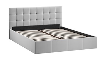 Кровать с подъемным механизмом Эмма с заглушиной (Велюр Confetti Silver) в Элисте