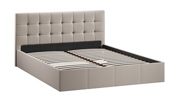 Кровать двуспальная с подъемным механизмом Эмма с заглушиной (Велюр Confetti Smoke) в Элисте