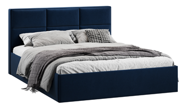 Мягкая кровать Стелла тип 1 (Микровелюр Wellmart Blue) в Элисте