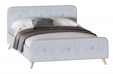 Кровать спальная Сиерра 1600 (с подъемным механизмом и коробом) Аура серый в Элисте