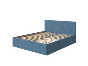 Мягкая кровать Vector Plus 160х200, Велюр (Monopoly Прованский синий (792)) в Элисте