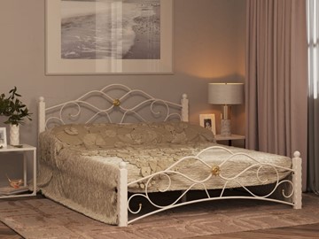 Двуспальная кровать Гарда 3, 160х200, белая в Элисте