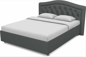 Двуспальная кровать Луиза 1600 с основанием (Nitro Grey) в Элисте
