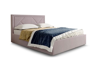 Кровать с механизмом 2-спальная Сиеста1600, Велюр Альба розовый в Элисте