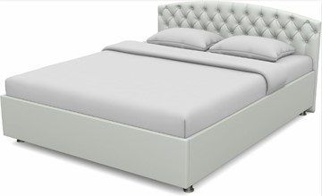Полутороспальная кровать Пальмира 1400 с основанием (Nitro White) в Элисте
