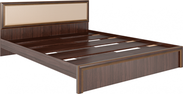 Спальная кровать Беатрис М09 с мягким изголовьем (Орех Гепланкт) в Элисте