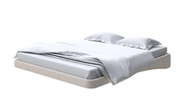 Парящая кровать 2-спальная 160х200, Рогожка (Savana Milk) в Элисте