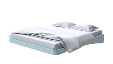 Парящая кровать 160х200, Велюр (Scandi Cotton 20 Голубой Лед) в Элисте