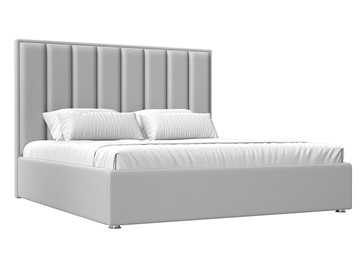 Двуспальная кровать с механизмом Афродита 160, Белый (Экокожа) в Элисте