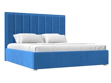 Кровать с механизмом 2-спальная Афродита 160, Голубой (Велюр) в Элисте
